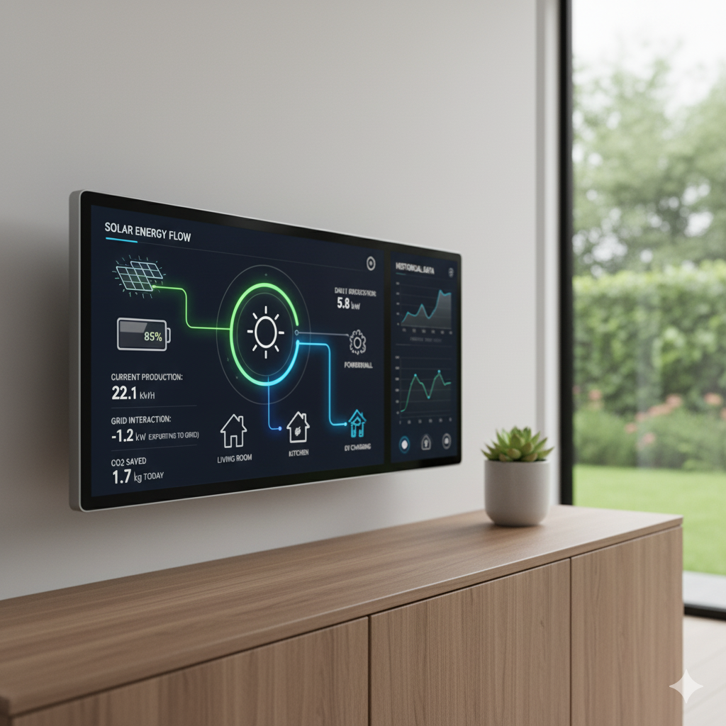 Technicien installant des panneaux